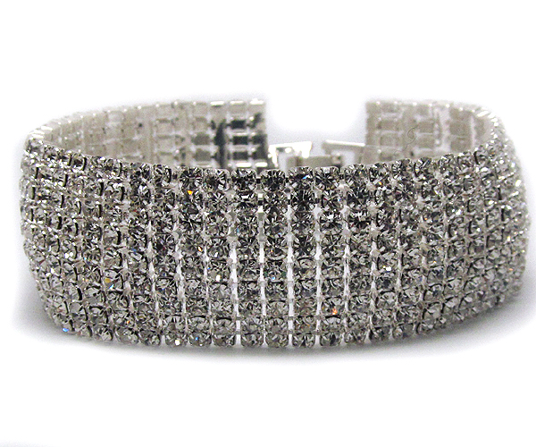 9 line rhinestone party bracelet