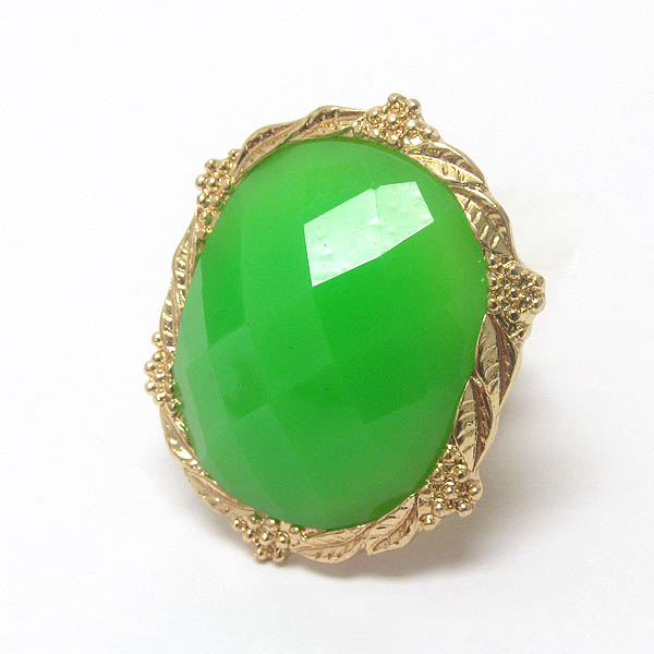 Facet acrylic stone stretch ring