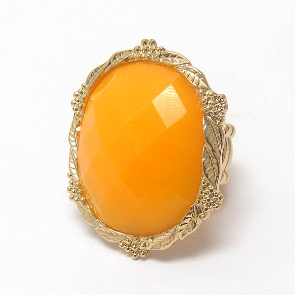 Facet acrylic stone stretch ring