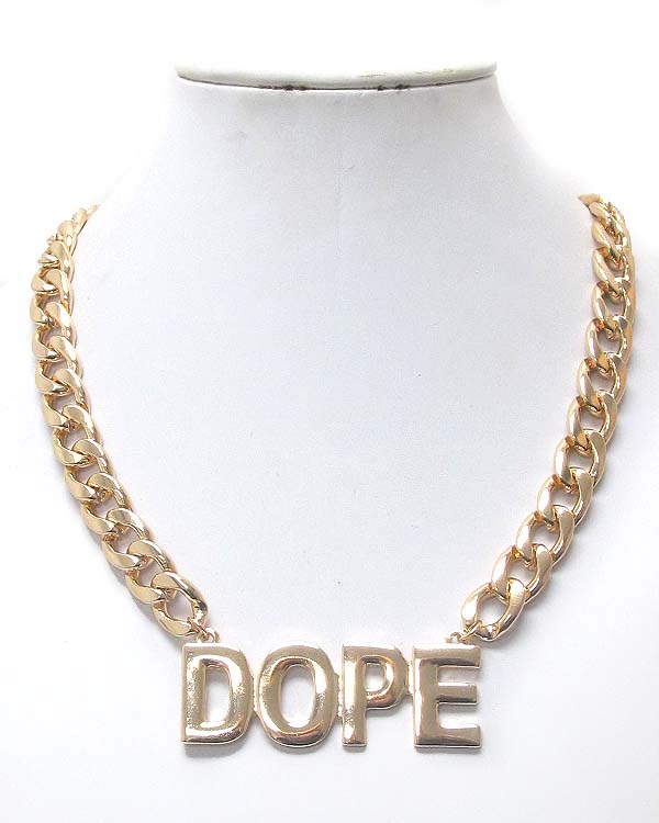Premier electro plating dope pendant and thick chain necklace