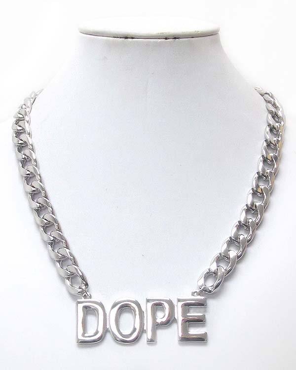 Premier electro plating dope pendant and thick chain necklace