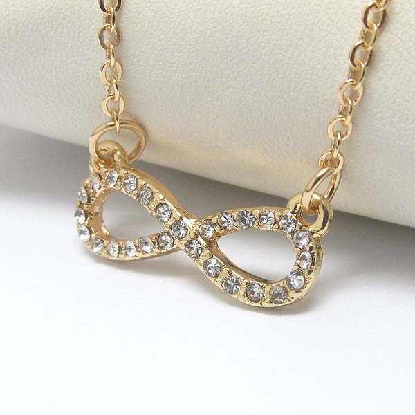 Premier electro plating crystal infinity necklace