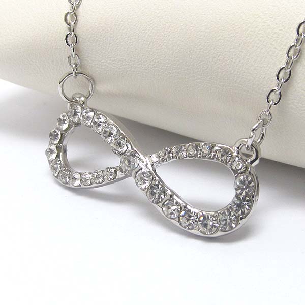 Premier electro plating crystal infinity necklace