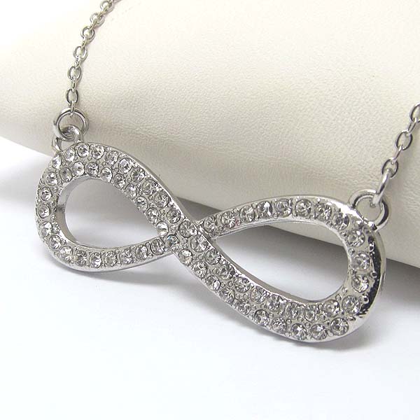 Premier electro plating crystal infinity necklace
