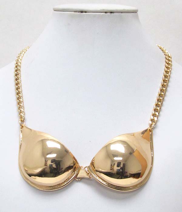 Premier electro plating woman brassiere pendant necklace