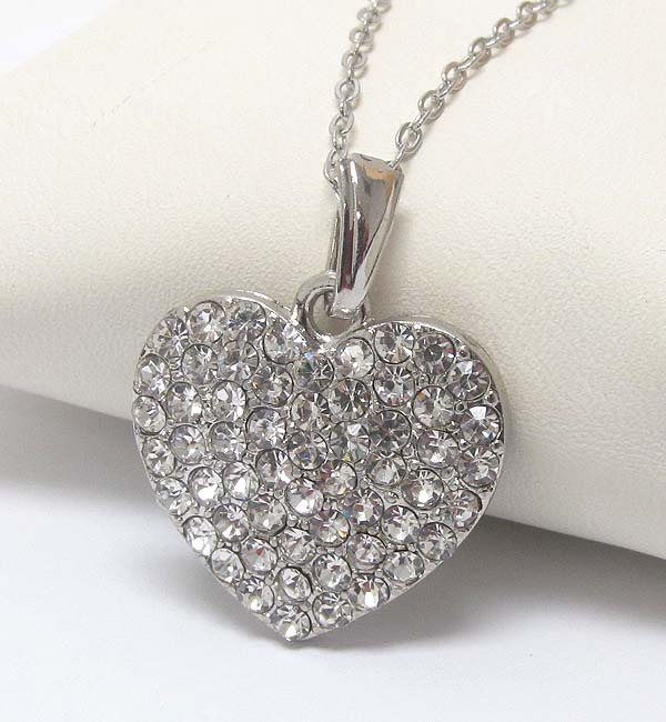 Premier electro plating heart pendant necklace -valentine