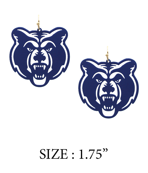 School theme paper thin metal bear earring