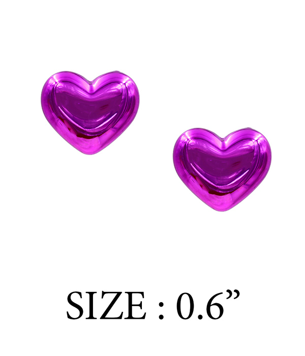 Simply heart stud earring