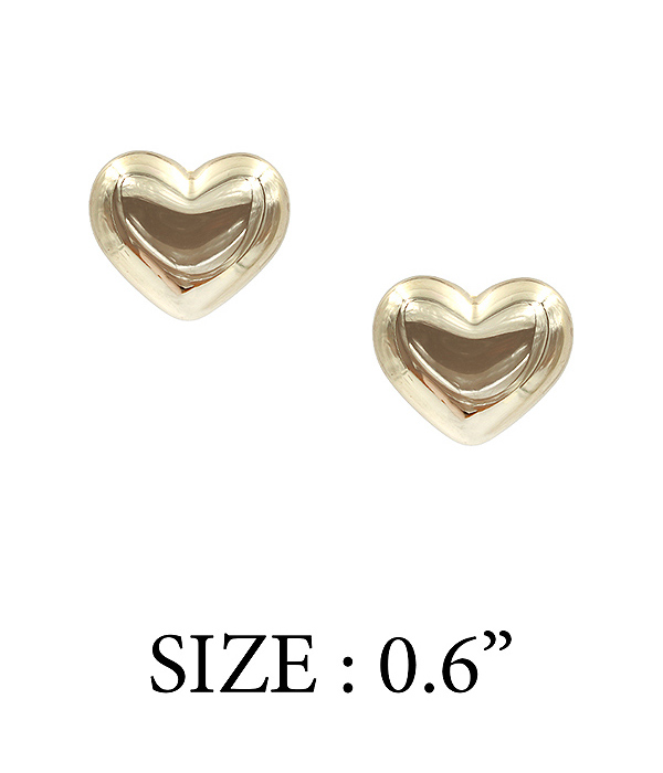 SIMPLY HEART STUD EARRING