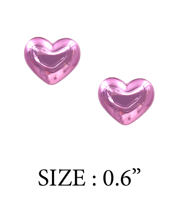 Simply heart stud earring
