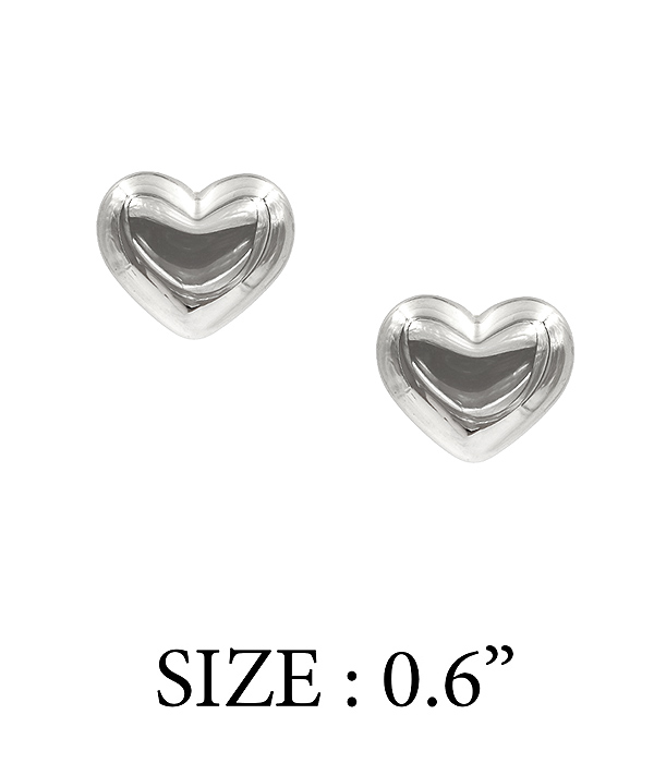 Simply heart stud earring