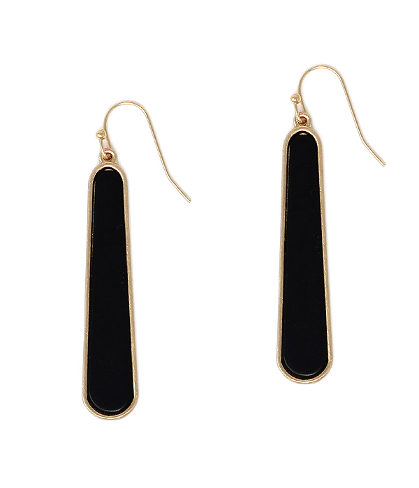 SEMI PRECIOUS STONE BAR DROP EARRING