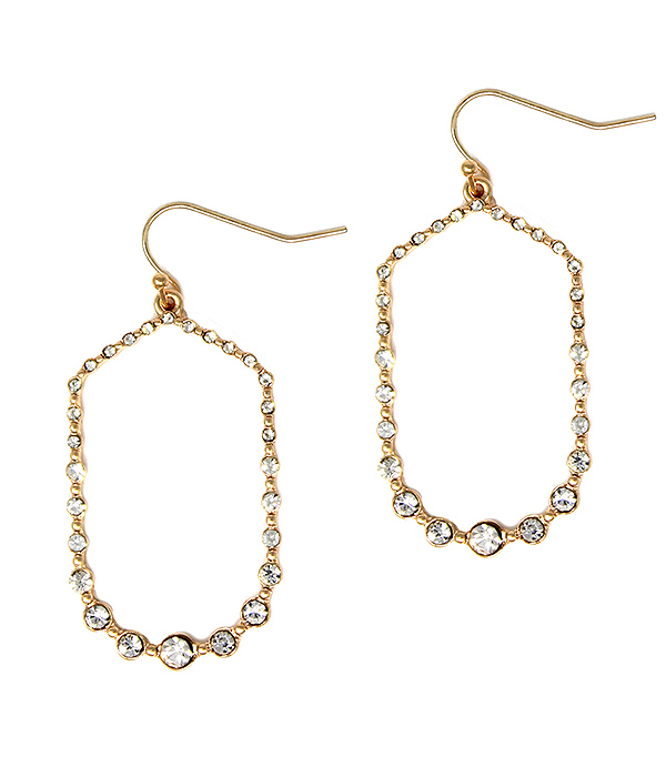 Multi crystal hoop earring