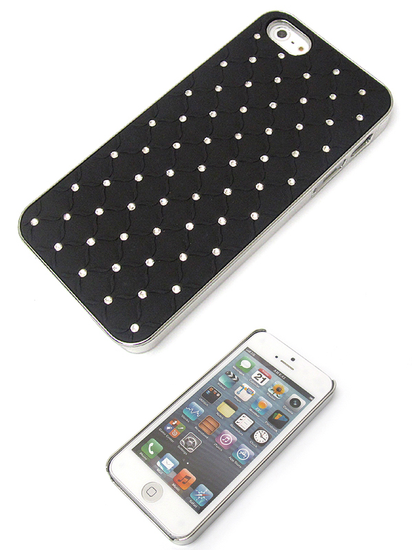 Crystal grid pattern on cellphone case - hard case for iphone 5