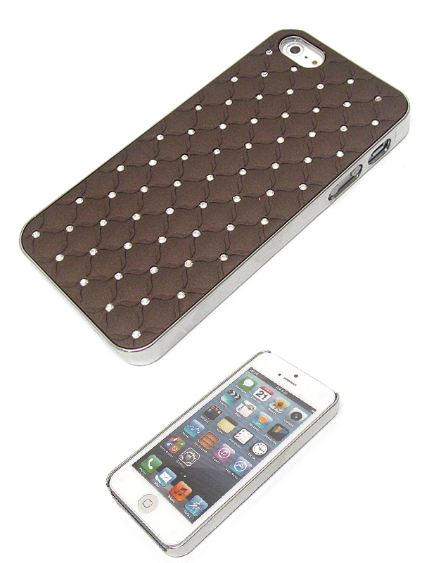 Crystal grid pattern on cellphone case - hard case for iphone 5