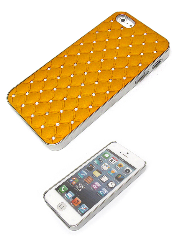 Crystal grid pattern on cellphone case - hard case for iphone 5