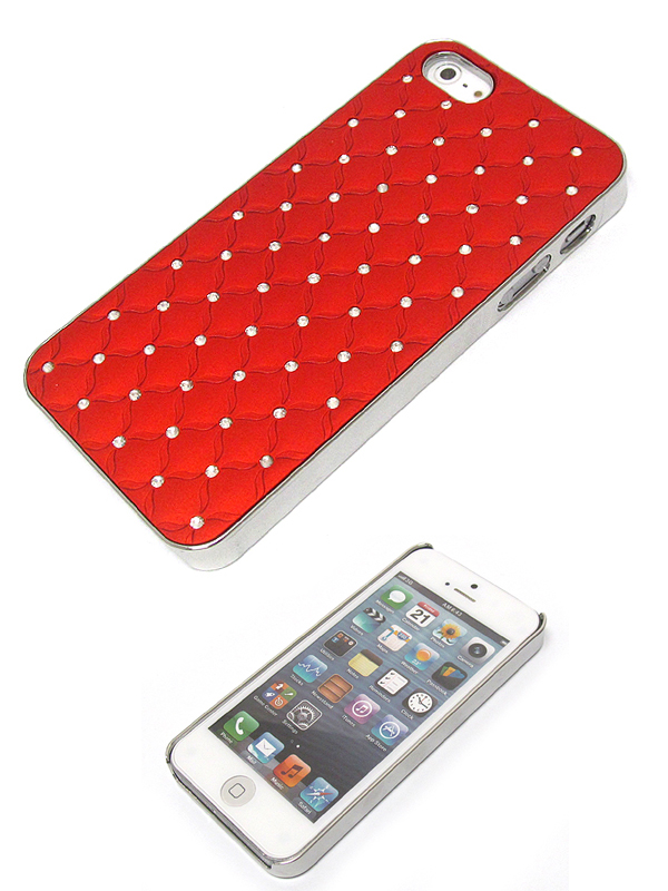 Crystal grid pattern on cellphone case - hard case for iphone 5