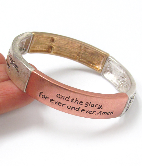 Religious inspiration message stretch bracelet