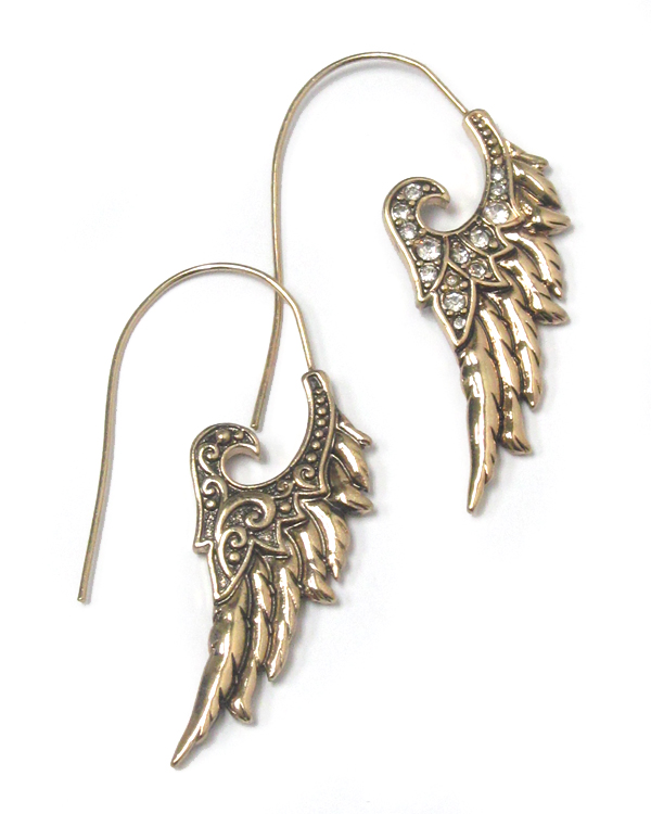 Angel wings hook earrings 
