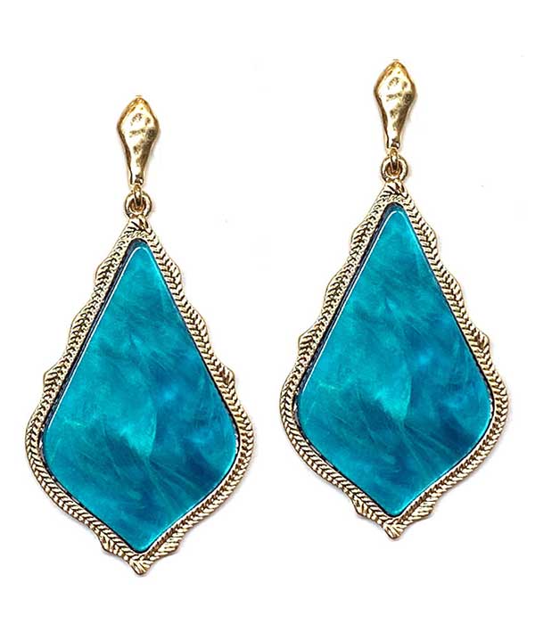 FACET STONE DROP EARRING