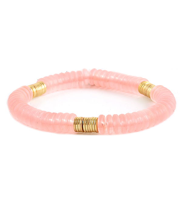 Mixed multi bead stretch bracelet