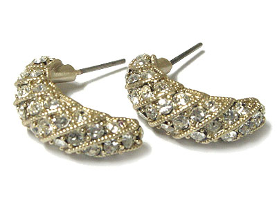 Crystal arc type earring