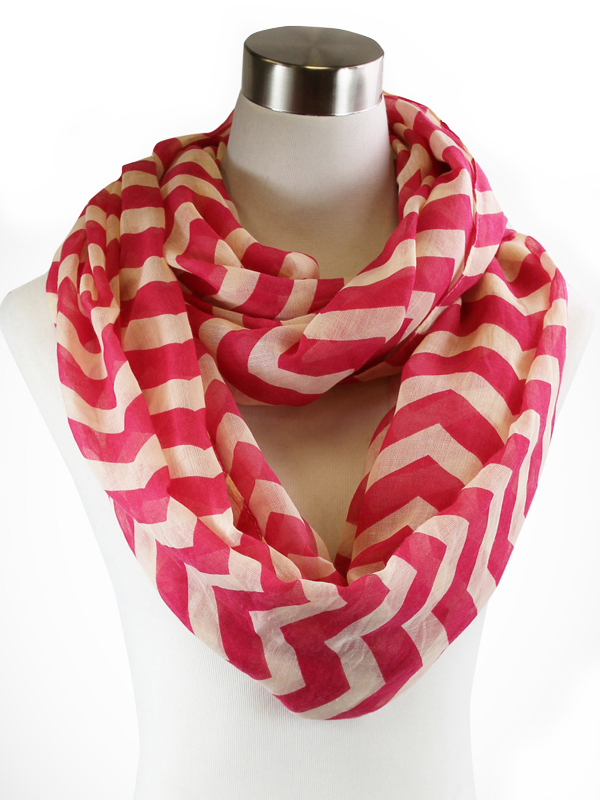 Nautical chevron infinity scarf - 100% polyester