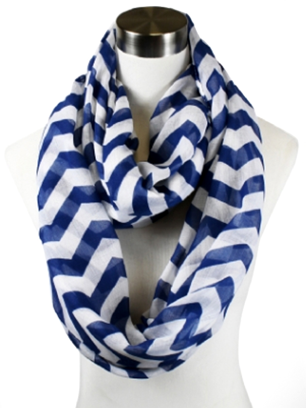 Nautical chevron infinity scarf - 100% polyester
