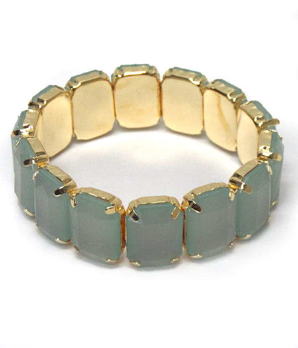 Jelly rectangles linked spring theme bracelet