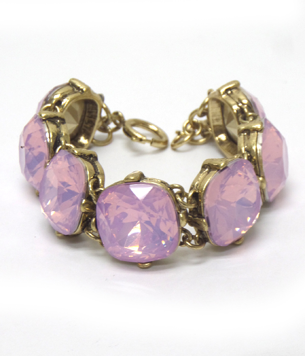 Catherine popesco inspired opal crystals linked bracelet