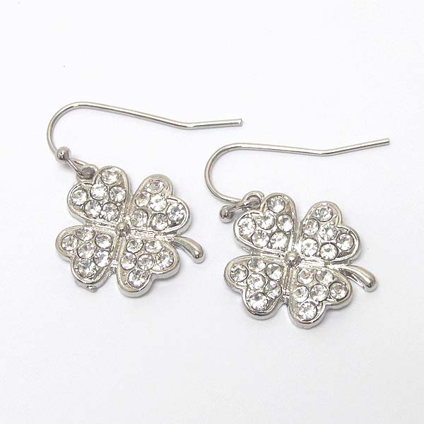 Premier electro  plating saint patrick day theme clover earring