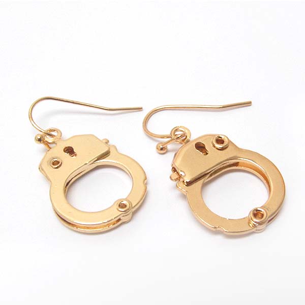 Premier electro plating handcuff earring