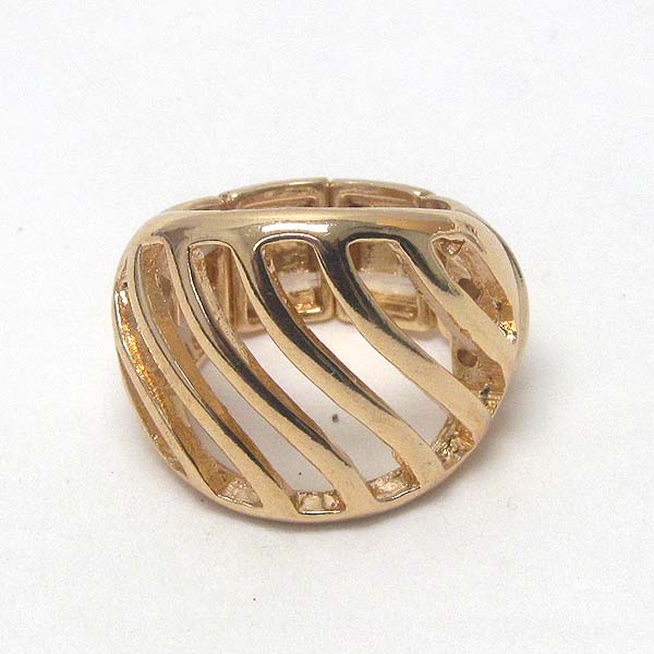 Metal filigree stretch ring
