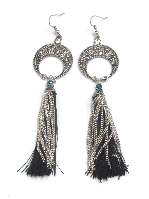 Long tassel earring