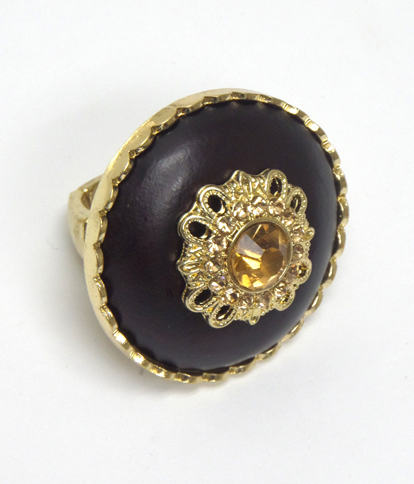 Round stone deco stretch  ring