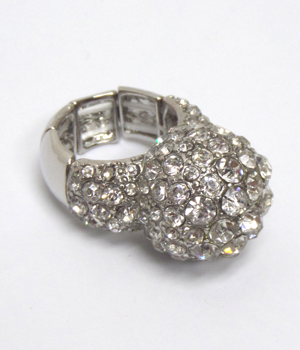 Puffy crystal ball stretch ring