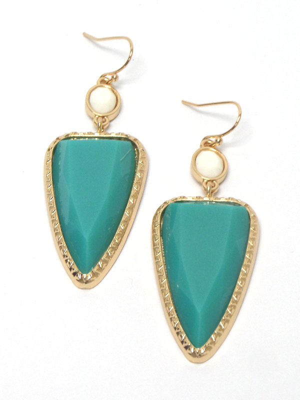 Designer inspired arrowhead drop earring