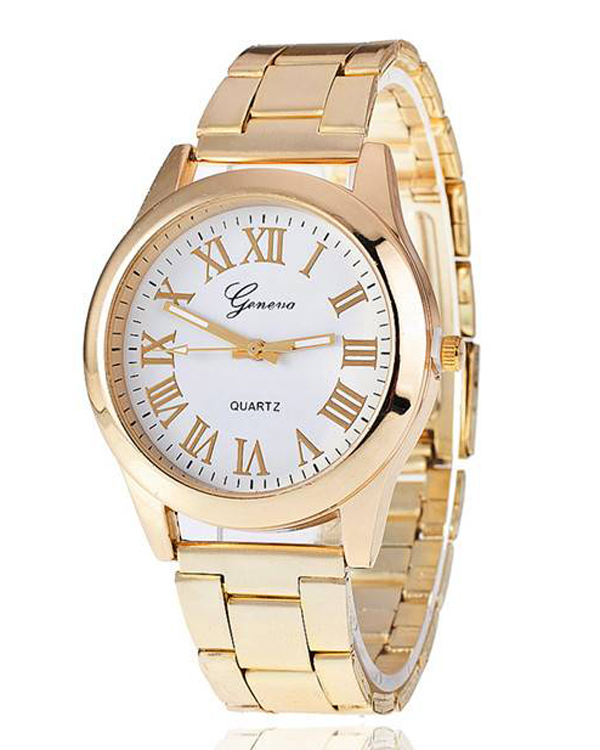 Luxury inspired metal case watch - unisex