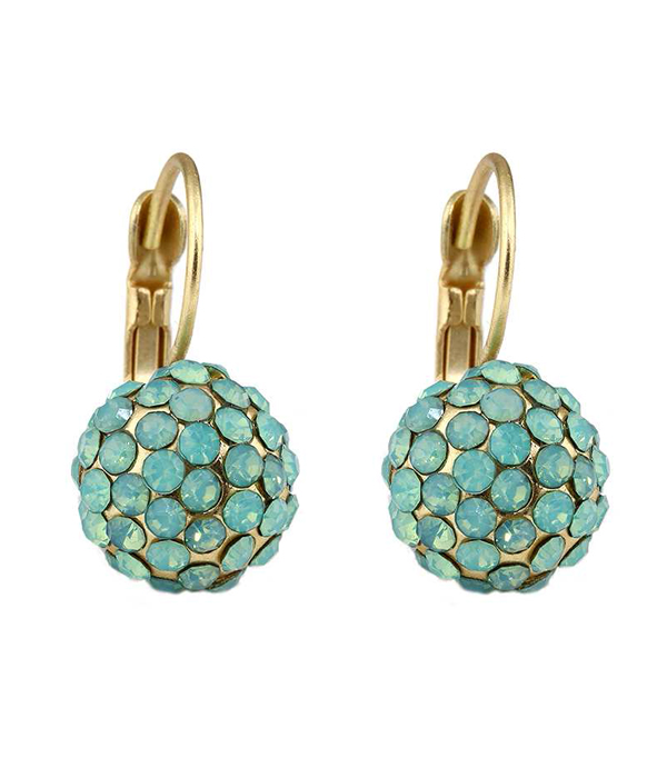 Crystal fireball french clip earring