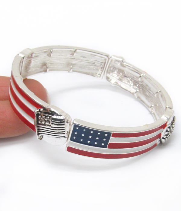 American flag stretch bracelet