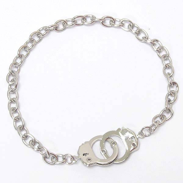 Premier electro plating metal handcuff bracelet