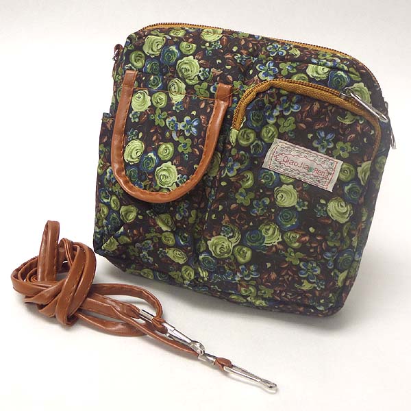 Flower pring mini messanger bag