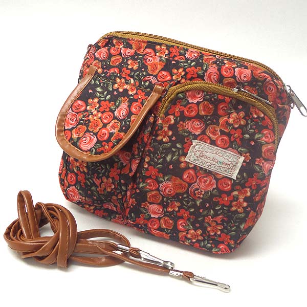 Flower pring mini messanger bag