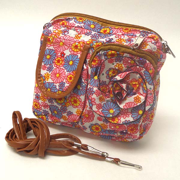 Flower pring mini messanger bag