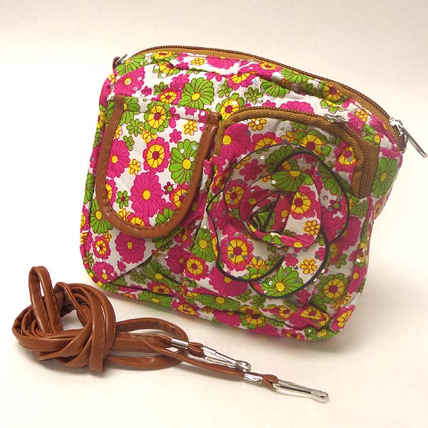 Flower pring mini messanger bag