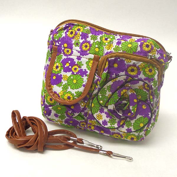 Flower pring mini messanger bag