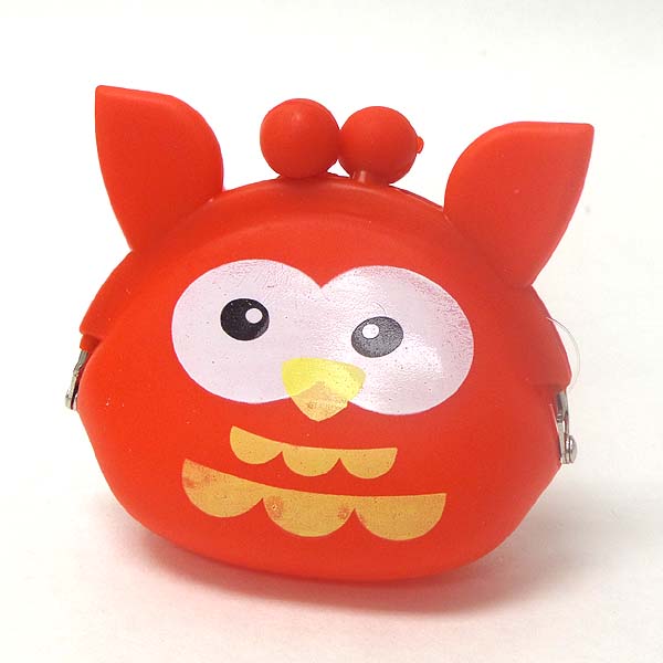 Animal owl face jelly coin purse