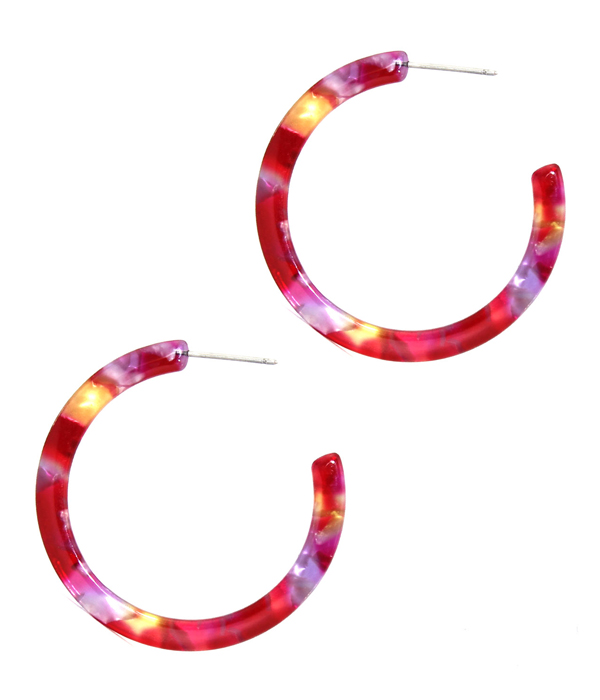 ORGANIC CELLULOSE HOOP EARRING