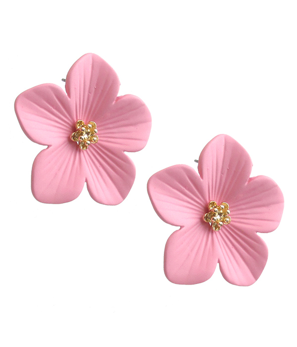 ENAMEL FLOWER EARRING