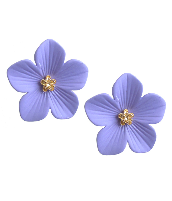 ENAMEL FLOWER EARRING